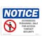 Signmission Sign, 7" H, 10" W, Rigid Plastic, NOTICE Authorized Personnel Only Contact Security Sign, Landscape OS-NS-P-710-L-15275 - alternate 1